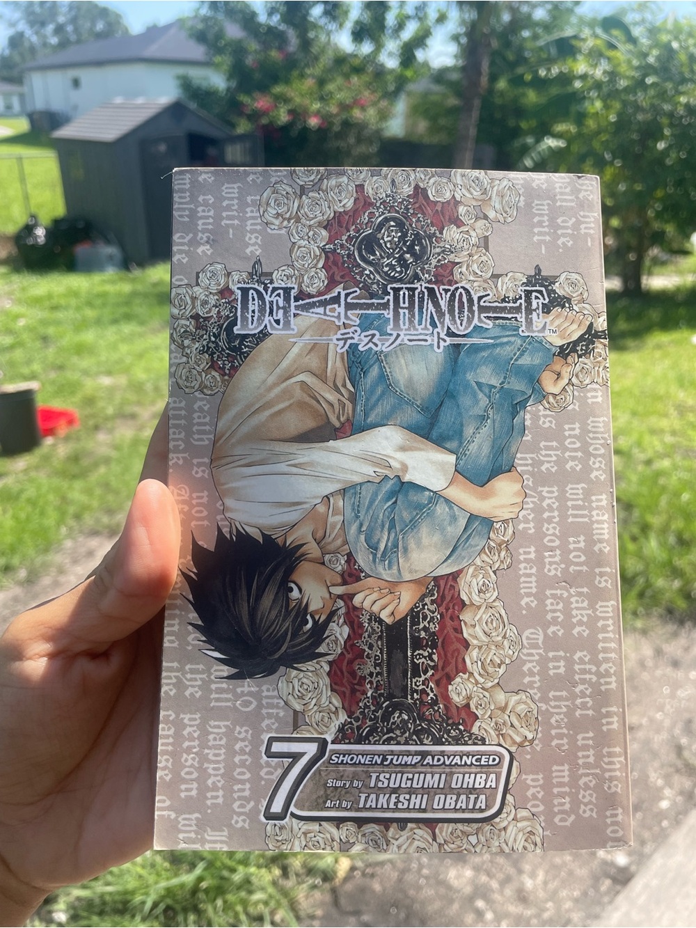 Death Note Vol. 7 Manga Paperback — Light Brown & Blue Cover